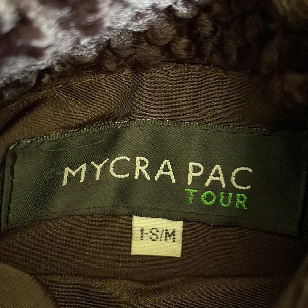 Mycra Pac Tour Reversible Faux Fur Vest Extinction Rebellion Logo 1 S/M Long